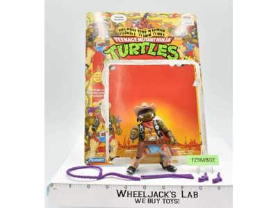 Crazy Cowboy Don w/Cardback NR MINT 100% Complete TMNT 1992 Playmates Vintage