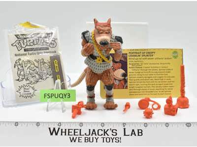 Creepy Crawlin Splinter NR MINT 100% Complete TMNT 1990 Playmates Action Figure