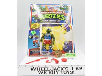 Track 'N Field Leo w/Cardback NR MINT 100% Complete TMNT 1992 Playmates