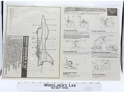 Ghoststriker X-16 1993 ORIGINAL Instructions/ Blueprints G.I. Joe Action Figure