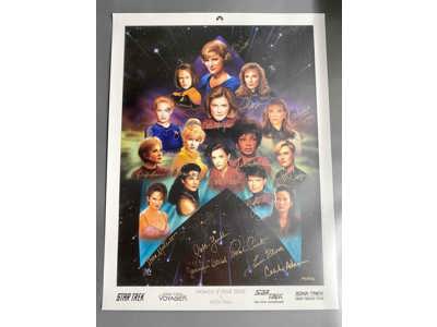 The Women of Star Trek Keith Paul Lithograph AUTOGRAPHED 27x37 101/595