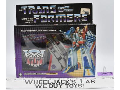 Starscream NICE FIGURE 100% Complete w Box 1985 G1 Transformers Hasbro Figure