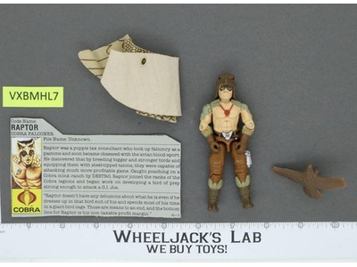 Raptor V1 100% Complete G.I. Joe 1987 Hasbro Vintage Action Figure