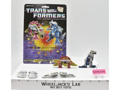 Slugfest &amp; Overkill 100% Complete W/CARDBACK 1986 G1 Transformers Action Figures