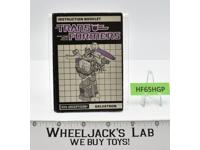 Galvatron Action Figure Vintage Instruction Booklet Manual 1986 G1 Transformers