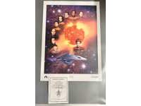 Cast of Voyager Star Trek Dru Blair Lithograph AUTOGRAPHED 27x37 Poster 601/1701