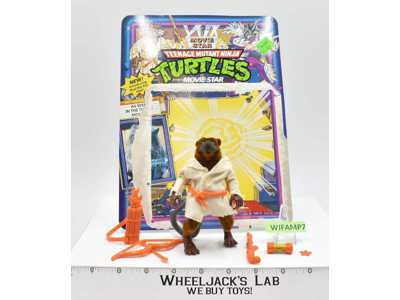 Movie Star Splinter w/Cardback NR MINT 100% Complete TMNT 1992 Playmates Figure