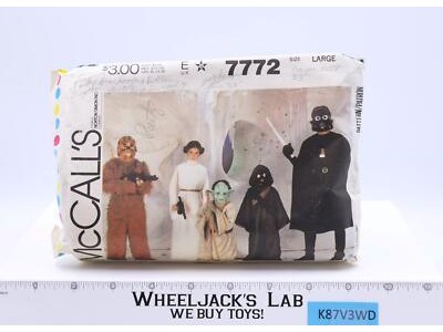 #7772 Star Wars Costumes Sewing Patterns Size Large 1981 McCall's