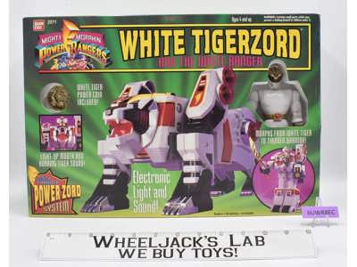 White Tigerzord &amp; The White Ranger MISB Mighty Morphin Power Rangers 1994 Bandai