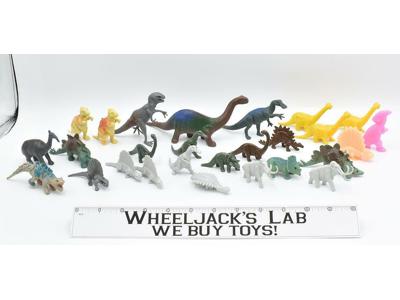 Lot of 25 Prehistoric Dinosaur Figures Amphibian Reptile Hard Plastic Rubber