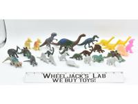 Lot of 25 Prehistoric Dinosaur Figures Amphibian Reptile Hard Plastic Rubber