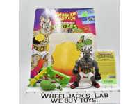 Power Punchin' Rocksteady w/Cardback NR MINT 100% Complete TMNT 1992 Playmates