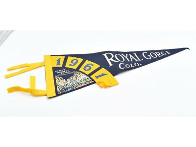 Souvenir World's Highest Bridge Royal George Colo. 18" 1961 Pennant Vintage