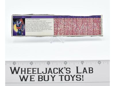 Runabout Action Figure Tech Spec 1986 Vintage Hasbro G1 Transformers