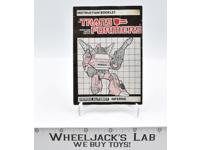 Inferno Action Figure Vintage Instruction Manual 1985 Hasbro G1 Transformers