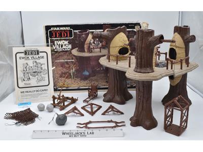 Endor Ewok Village Action Playset W/Box 100% Complete ROTJ Star Wars 1983
