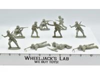 Lot of 10 Gray Plastic Toy Soldiers