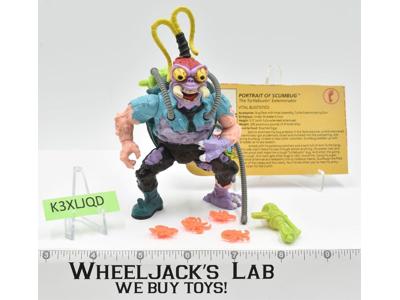 Scumbug 100% Complete W/Card Teenage Mutant Ninja Turtle TMNT 1990 Playmates