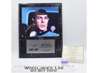 Science Officer Spock Star Trek Leonard Nimoy AUTOGRAPHED Plaque 317/995