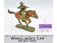 Composition Cowboy With Rifle on Horse 1970's Elastolin Germany