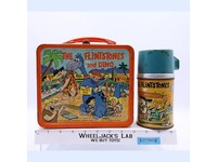 The Flintstones and Dino Metal Lunch Box 1962 Aladdin Industries w/ THERMOS