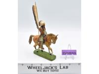 Composition Native American Indian With Flag on Horse 1970's Elastolin Germany