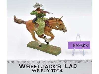 Composition Cowboy With Rifle on Horse 1970's Elastolin Germany
