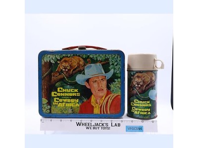 Chuck Connors Starring In Cowboy In Africa Lunch Box 1968 King-Seeley w/ THERMOS