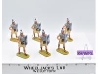 Lot of 6 Roman Soldiers with Spears 1970's Elastolin Germany