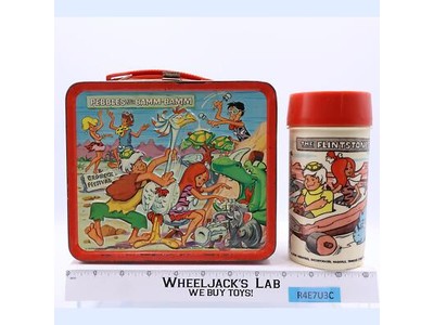 Pebbles & Bamm-Bamm Metal Lunch Box 1971 Aladdin Industries Vintage w/ THERMOS