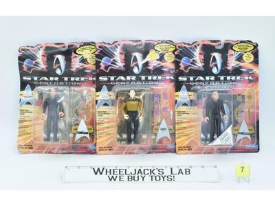 Lot of 3 #7 Star Trek Generations Series Playmates 1990's Action Figures