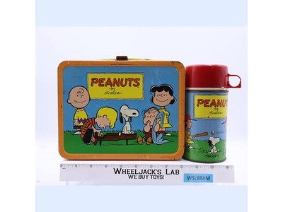 Peanuts by Schulz Metal Lunch Box 1959 King-Seeley Thermos Co. w/ THERMOS