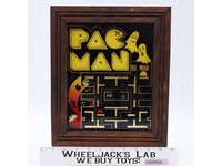 Pac-Man Framed Foil Glass Mirror Carnival Arcade Prize 1980s Vintage