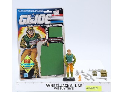 Capt. Grid-Iron V1 Complete W/ Card 1990 G.I. Joe Hasbro Vintage Action Figure