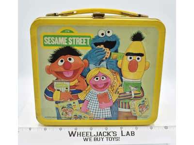 Sesame Street Metal Lunchbox W/THERMOS 1979 Aladdin Industries Vintage