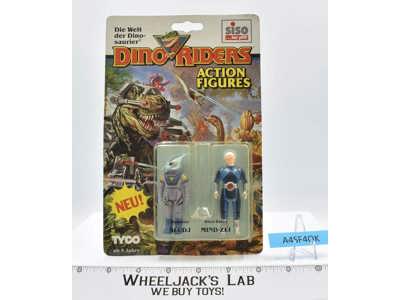 Sludj &amp; Mind-Zei Dino Riders German Siso 1989 Tyco NEW MOSC SEALED