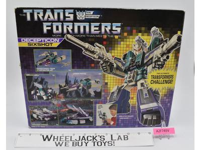 Sixshot NICE FIGURE 100% Complete W NICE BOX 1987 Vintage G1 Transformers