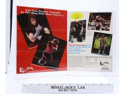WWF 2-pc Lot 1993 Star Trik Poster Print Ad Undertaker Hit Man Randy Savage RARE