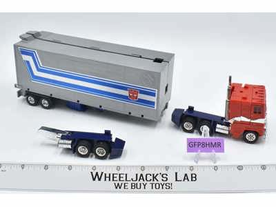 Optimus Prime Cab &amp; Trailer 1985 G1 Transformers Vintage BROKEN LEG &amp; TAILGATE