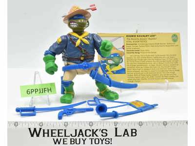 Kookie Kavalry Leo 100% Complete W/Card TMNT 1992 Playmates Action Figure
