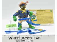 Kookie Kavalry Leo 100% Complete W/Card TMNT 1992 Playmates Action Figure
