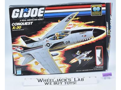 Conquest X-30 &amp; Pilot 100% Complete MIB G.I. Joe 1986 Hasbro Vintage Vehicle