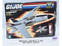 Conquest X-30 &amp; Pilot 100% Complete MIB G.I. Joe 1986 Hasbro Vintage Vehicle