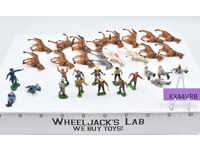 Lot of Plastic Horses and People Miniature Figurines 1970-80's Unknown Brand