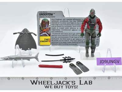 Undertow V1 100% Complete G.I. Joe 1990 Hasbro Vintage Action Figure