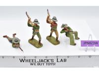 Lot of 4 Composition Cowboys with Rifles 1970's Elastolin Germany