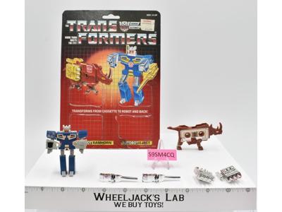 Ramhorn and Eject Cassettes Complete W/Cardback Hasbro 1985 G1 Transformers