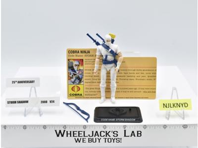 Storm Shadow V24 100% Complete 25th Anniversary G.I. Joe 2008 Hasbro Figure