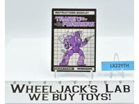 Mindwipe Action Figure Instruction Manual 1987 Hasbro G1 Transformers