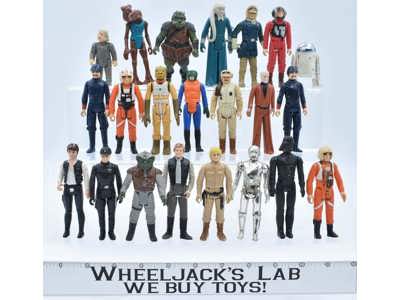 Lot of 22 Star Wars 1980s Kenner Vintage Action Figures Darth Vader Bespin R2D2